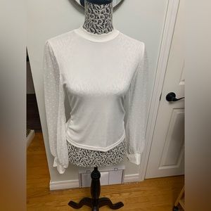 Women’s white long sleeve top from Shein